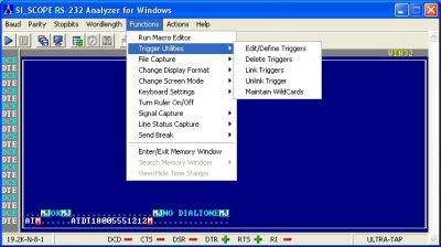 rs232 analyzer screen in windows xp